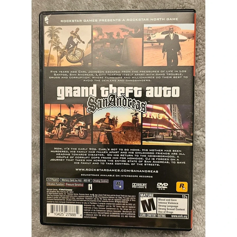 Grand Theft Auto San Andreas PS2 PlayStation 2 Greatest Hits CIB Manual Map